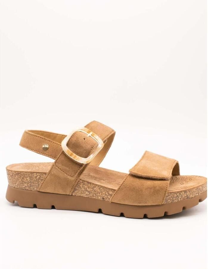 Panama Jack Sara B1 Cuero Bark Sandalen Beige Suede Dames Beige - Foto 8