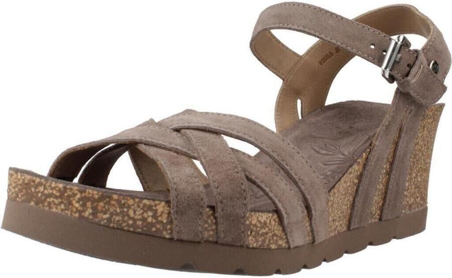 Panama Jack Vera Sandalen Met Sleehak Dames Taupe - Foto 4