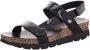Panama Jack Casual Platte Sandalen met Plakband Black Dames - Thumbnail 4