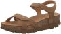 Panama Jack Platte Sandalen met Plakband Brown Dames - Thumbnail 12