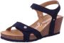Panama Jack Julia Menorca B2 sandalen met sleehak blauw - Thumbnail 2
