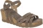 Panama Jack Vera Sandalen Met Sleehak Dames Taupe - Thumbnail 4