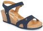 Panama Jack Julia Menorca B2 sandalen met sleehak blauw - Thumbnail 5