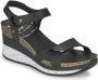 Panama Jack Nica Sport B1 sandalen met sleehak zwart - Thumbnail 6