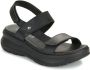 Panama Jack Zwarte Leren Sandalen met Klittenbandsluiting Black Dames - Thumbnail 5