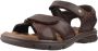 Panama Jack Platte sandalen met plakband Brown Heren - Thumbnail 2