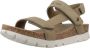 Panama Jack Platte Sandalen met Plakband Green Dames - Thumbnail 18