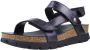 Panama Jack Glanzende Platte Sandalen Blue Dames - Thumbnail 4