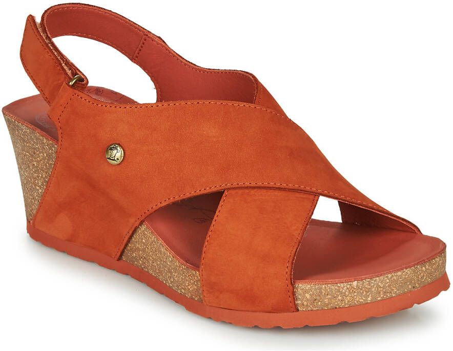 Panama Jack Valeska Basics B5 sandalen met sleehak oranje