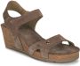 Panama Jack Vila Sandalen Met Sleehak Dames Beige - Thumbnail 5