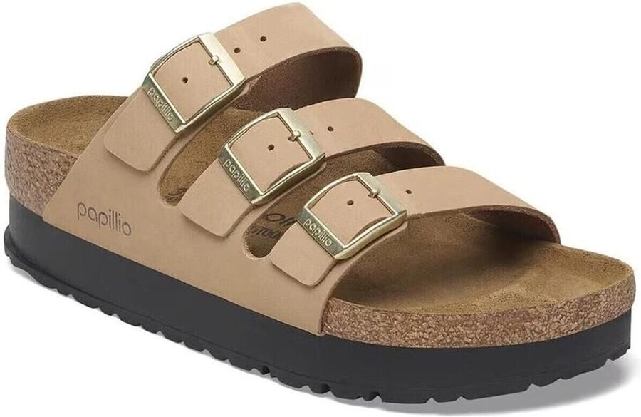 BIRKENSTOCK Slippers Dames Florida Iii Pap Flex Platform Maat: 41 Materiaal: Nubuck Kleur: Beige - Foto 5