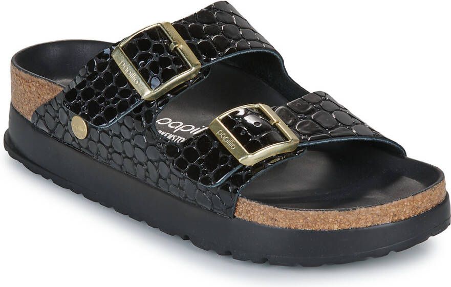Papillio Slippers Arizona Flex Platf LENA Croc Black HEX