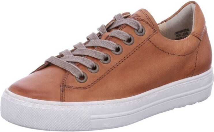 Paul Green 4841 Lage sneakers Leren Sneaker Dames Camel