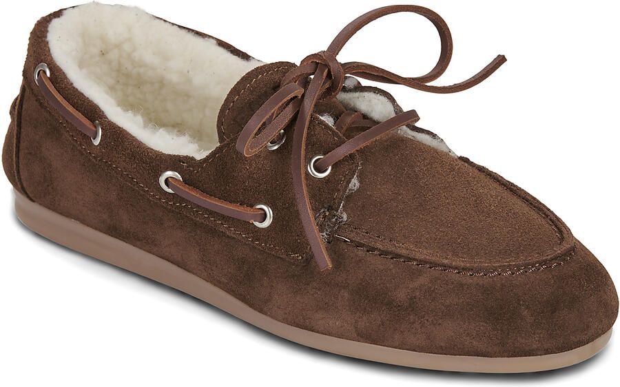 PAVEMENT Pavilde 24411 Brown Suede Warme Loafer met Wollen Voering - Foto 2