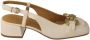 Pedro Miralles Witte Leren Pumps met Gouden Accent White Dames - Thumbnail 2