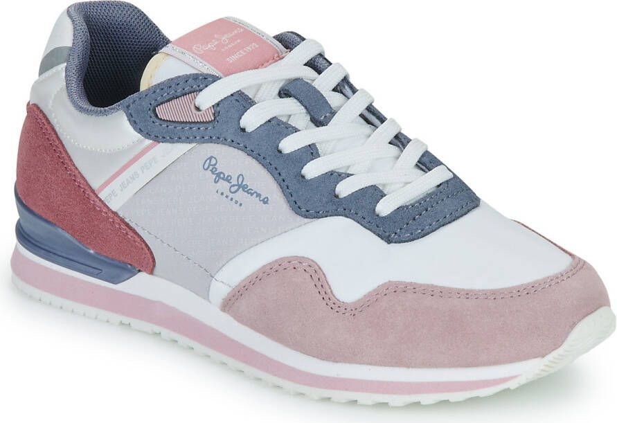 Pepe Jeans London Print veelkleurige leren sportschoenen - Foto 2