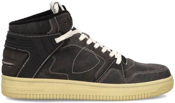 Philippe Model Hoge Sneakers LGMU CR02 LA GRANDE MID-CRACKLE NOIR
