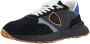Philippe Model Sportieve Lage Sneaker in Zwart en Oranje Zwart Heren - Thumbnail 4