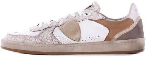 Philippe Model Lage Sneakers PGLU VC01 PGAL-CRACKLE BLANC_SABLE