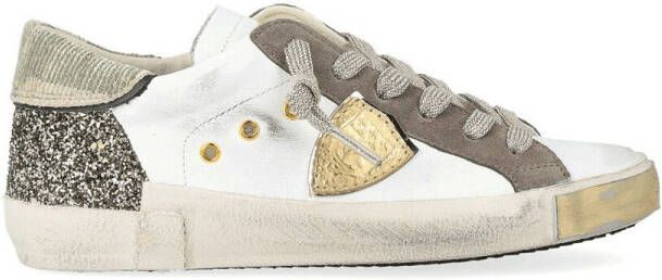 Philippe Model Lage Sneakers PRLD CG01 PARIS X-GLITTER BLANC VERT