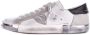 Philippe Model Paris X Sneaker van leer en wit suède met zwarte spoiler Wit - Thumbnail 2