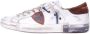 Philippe Model Witte Kalfsleren Lage Sneakers met Metalen Details White Heren - Thumbnail 18
