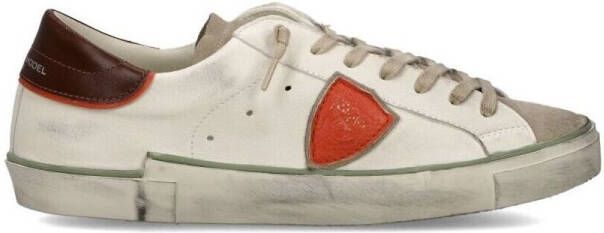 Philippe Model Lage Sneakers PRLU VVB3 PARIS X-VEAU BORDURE_LAIT ORANGE
