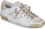 Philippe Model Witte Veterschoenen met Distressed Finish White Dames - Thumbnail 4