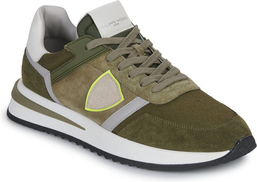 Philippe Model Military Green and White Suede Tropez 2.1 Sneakers - Foto 6