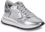 PHILIPPE MODEL Lage Sneakers Dames Tropez Haute Low Woman Maat: 39 Materiaal: Leer Kleur: Zilver - Thumbnail 3
