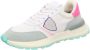 Philippe Model Vintage Racing Style Sneakers Wit Fuchsia Multicolor Dames - Thumbnail 2