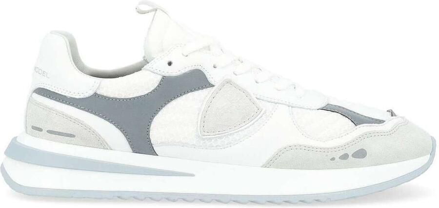 Philippe Model Lage Witte Grijze Sneaker Geborduurd Mesh White Heren - Foto 5