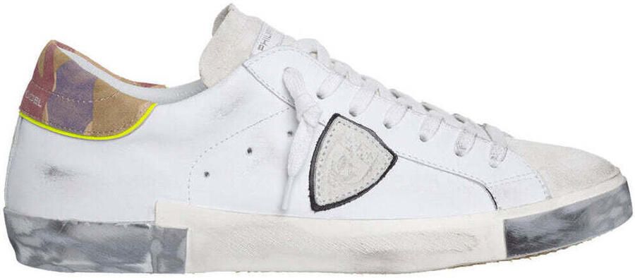 Philippe Model Ambachtelijke Leren Sneakers met Camo Print Multicolor Heren - Foto 2