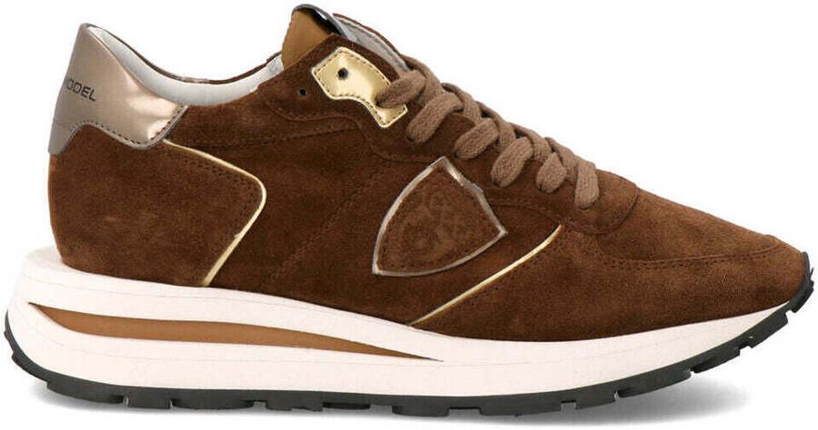 Philippe Model Vintage-geïnspireerde Tropez Haute lage sneakers voor vrouwen Bruin Dames - Foto 3
