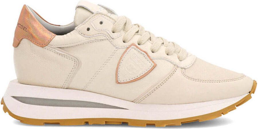 Philippe Model Vintage-geïnspireerde Tropez Haute Sneakers Beige Dames