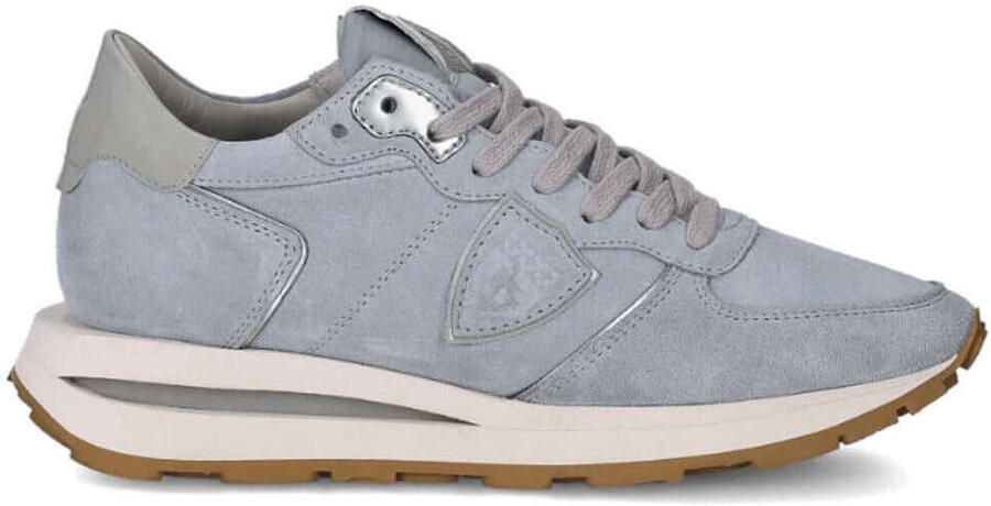 PHILIPPE MODEL Lage Sneakers Dames Tropez Haute Low Woman Maat: 41 Materiaal: Suède Kleur: Blauw - Foto 5