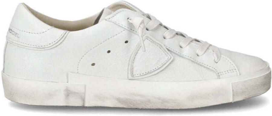 Philippe Model Paris X Sneaker in zwart suède en leer met zilveren leren hak Wit Dames - Foto 13