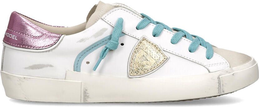 Philippe Model Lage Sneakers PRLD VM05 PARIS X-VEAU METAL BLANC FUCSIA - Foto 2