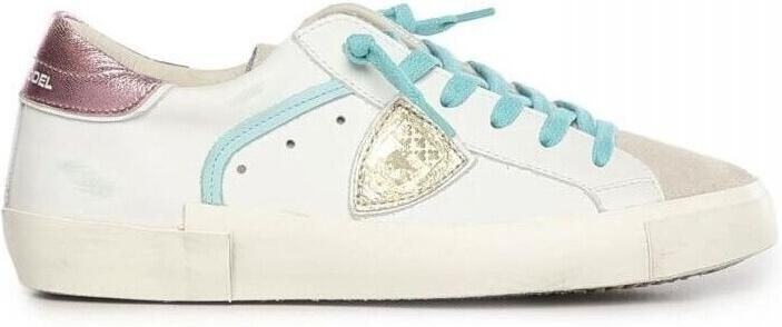 Philippe Model Lage Sneakers PRLD VM05 PARIS X-VEAU METAL BLANC FUCSIA