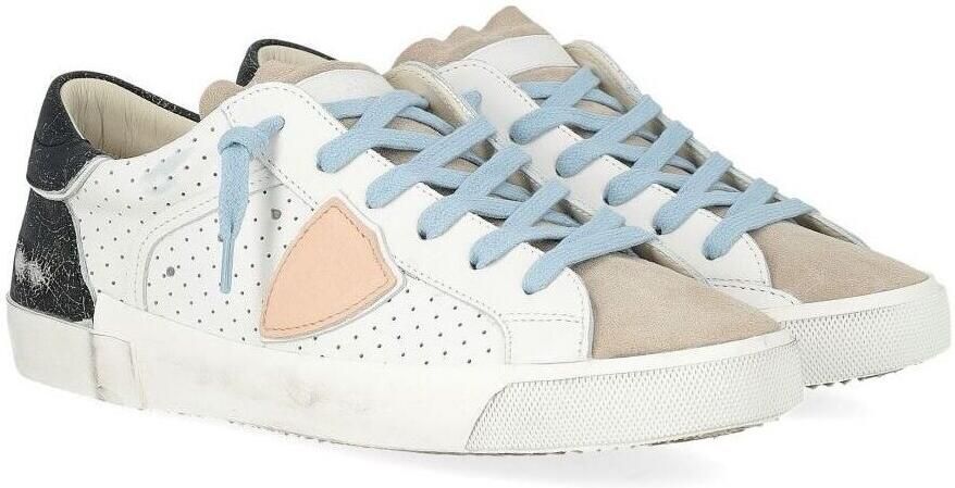 Philippe Model Lage Sneakers PRLU VPP1 PARIS X-VEAU PERFORE'_BLANC NOIR - Foto 3