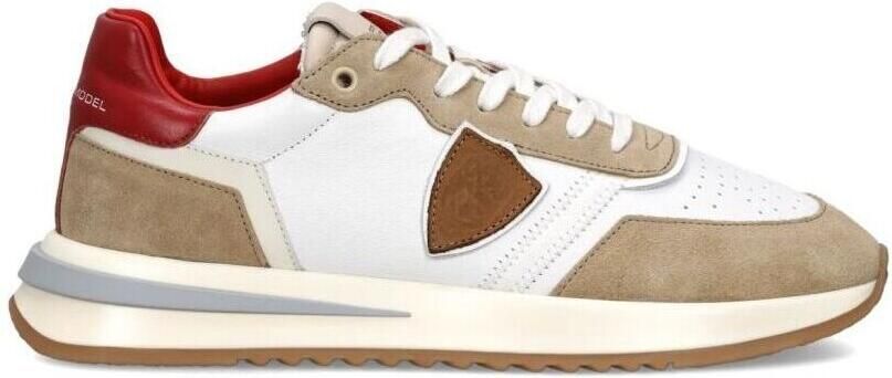 Philippe Model Lage Sneakers TYLU V005 TROPEZ 2.1 LOW MAN-BIANCO ROSSO BEIGE