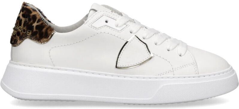 Philippe Model Sneakers BTLD VA12 TEMPLE LOW WOMAN-VEAU ANIMALIER_BLANC