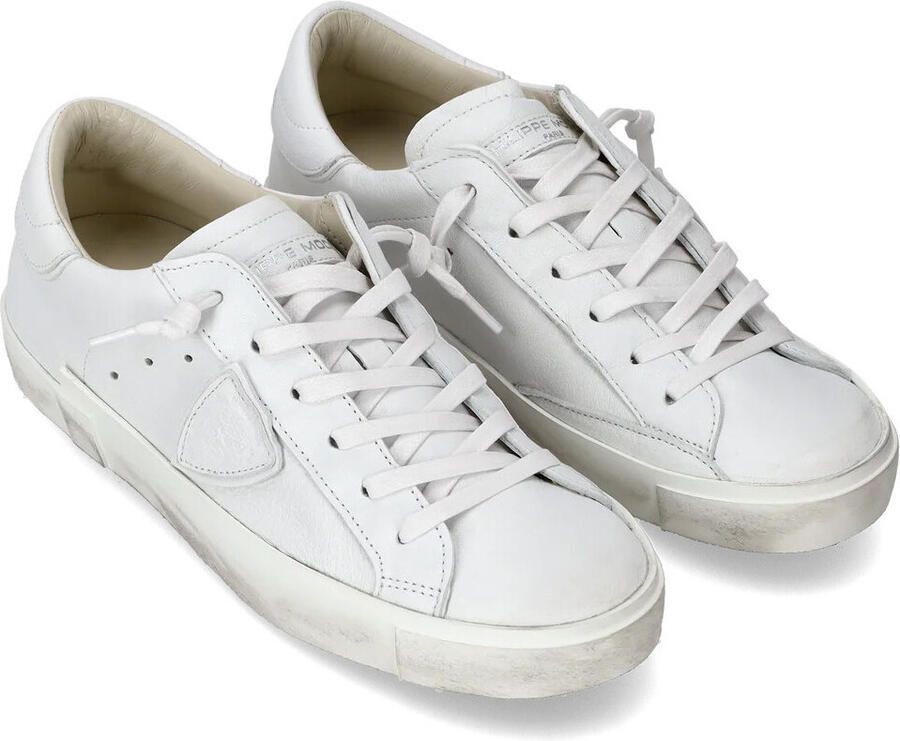 Philippe Model Paris X Sneaker in zwart suède en leer met zilveren leren hak Wit Dames - Foto 13