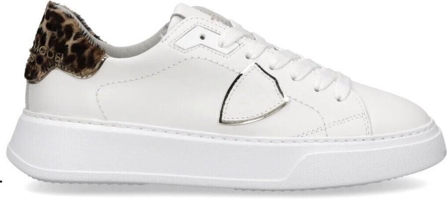 Philippe Model Sneakers BTLD VA12 TEMPLE LOW WOMAN-VEAU ANIMALIER_BLANC