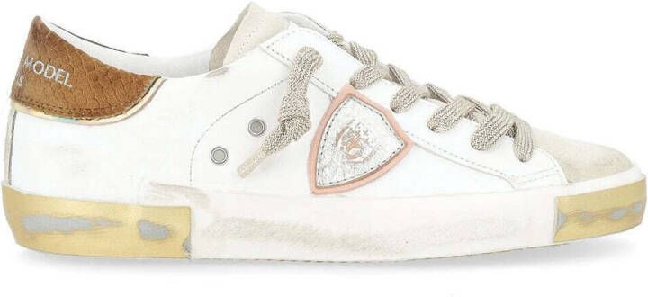 Philippe Model Low-Top Sneakers Prsx Low Metal Silver Sneaker in wit - Foto 13