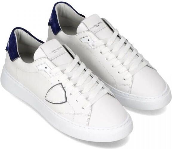 Philippe Model Sneakers BTLU VD23 TENPLE-VEAIU DAIM BLANC BLUE