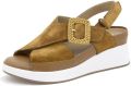 Piesanto Sandalen met sleehak 260383 - Bruin