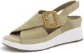 Piesanto Sandalen met sleehak 260383 - Bruin