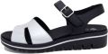 Piesanto Sandalen met sleehak 230775 - Zilver