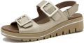 Piesanto Sandalen met sleehak 250791 - Beige